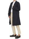 Cotton Blend Over Single Coat Navy - PRADA - BALAAN 7