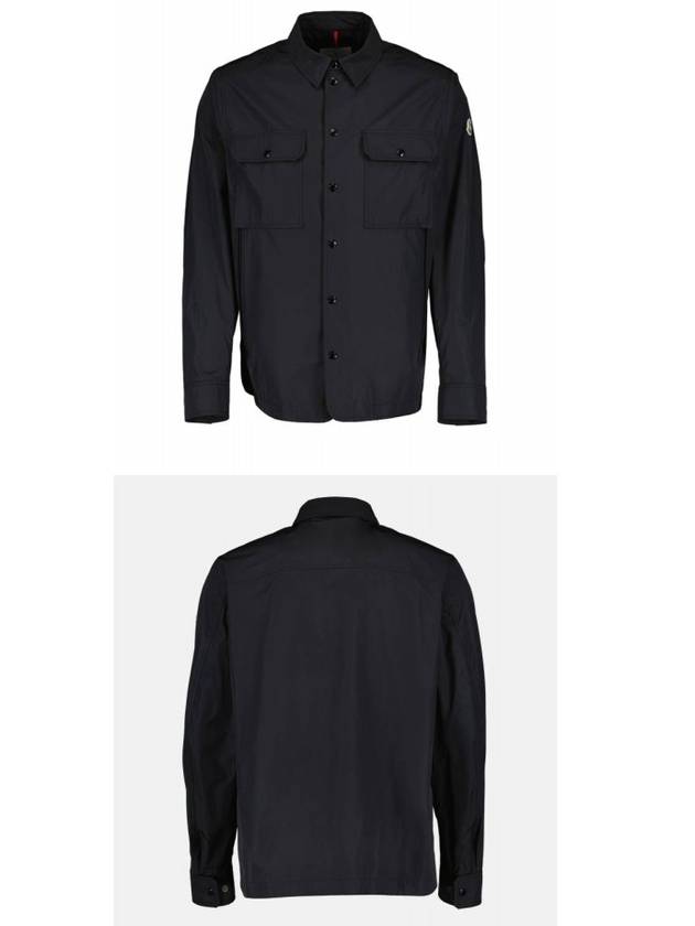 1A00096 54A91 999 Arm Logo Patch Pocket Overshirt Jacket Black Men's Jacket TLS - MONCLER - BALAAN 4