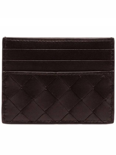 Intrecciato Leather Card Wallet Dark Brown - BOTTEGA VENETA - BALAAN 2