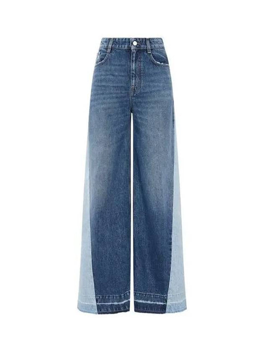 Women's Double Tone Flare Wide Jeans Blue 271215 - STELLA MCCARTNEY - BALAAN 1