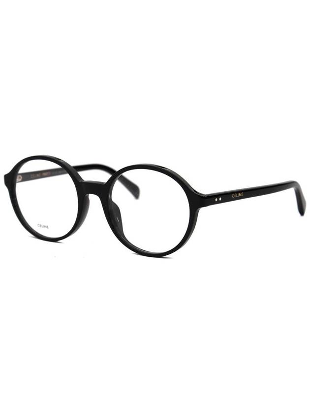 Eyewear Logo Round Eyeglasses Shiny Black - CELINE - BALAAN 1