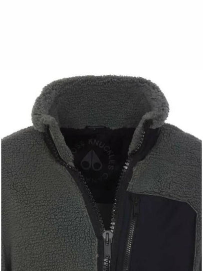 M32MS6181 210 Teddy Fleece Zip up Green - MOOSE KNUCKLES - BALAAN 2