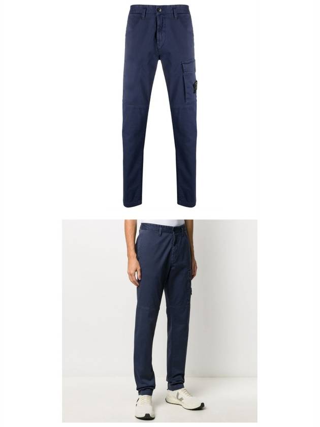 20FW 7315312L1 V0128 Wappen Patch One Pocket Cargo Pants Blue Navy Men’s Pants TEO - STONE ISLAND - BALAAN 4