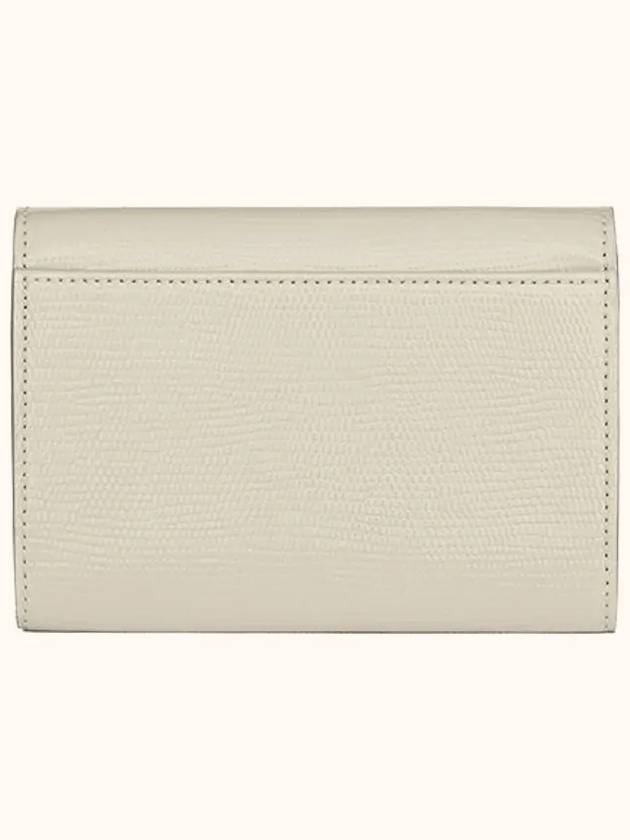 Cassandre Envelope Small Embossed Leather Half Wallet Blanc Vintage - SAINT LAURENT - BALAAN 4