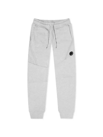 Diagonal Raised Fleece Zipped Track Pants Grey Melange - CP COMPANY - BALAAN 1