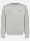 Mike Cotton Logo Sweatshirt Grey - ISABEL MARANT - BALAAN 4