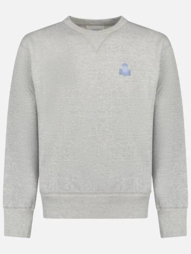 Mike Cotton Logo Sweatshirt Grey - ISABEL MARANT - BALAAN 4