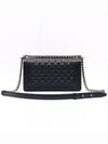 Boy Medium Caviar Cross Bag Ruthenium Metal Black - CHANEL - BALAAN 6