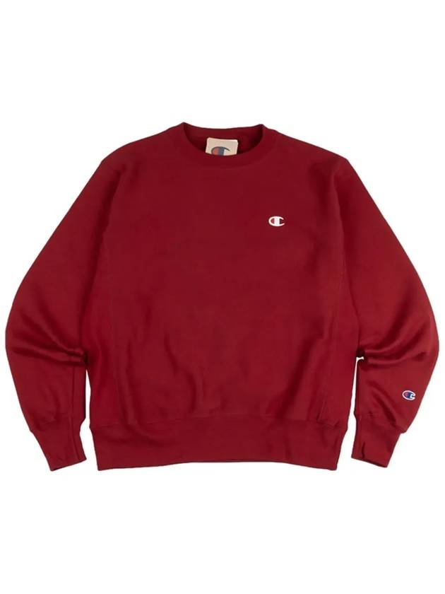 Reverse Weave C Small Logo Sweatshirt Red - CHAMPION - BALAAN 8