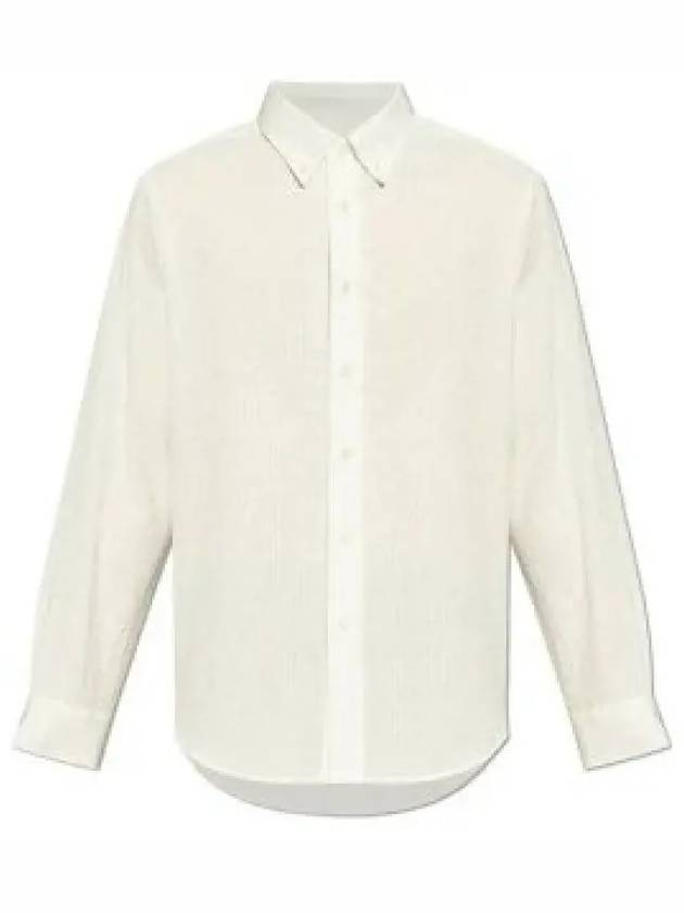 Logo Detail Long Sleeve Shirt White - GIVENCHY - BALAAN 2