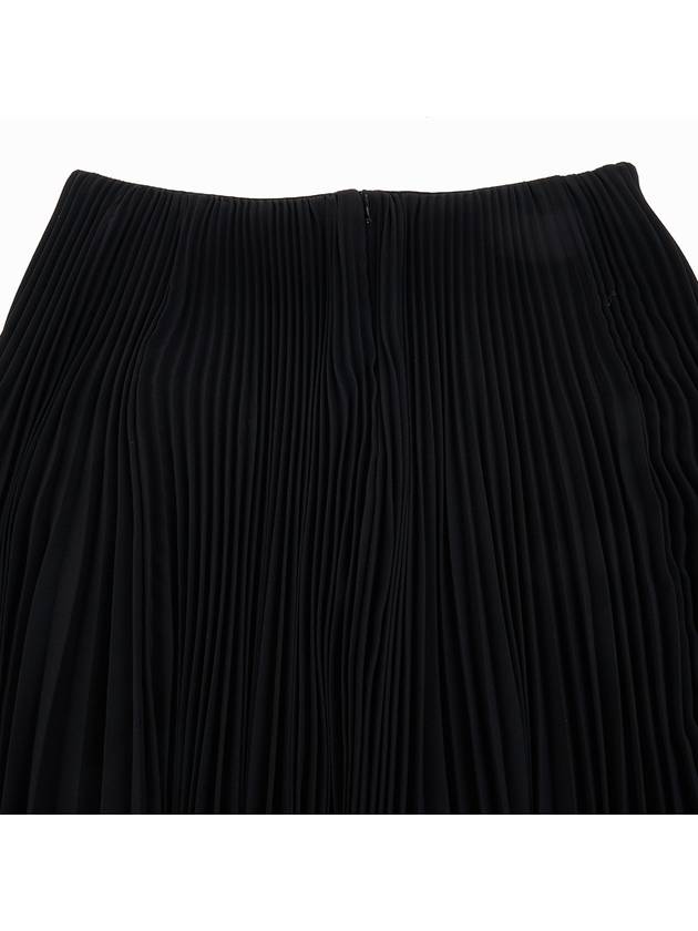 Women's Cotton Pleated Skirt Black - BALENCIAGA - BALAAN.
