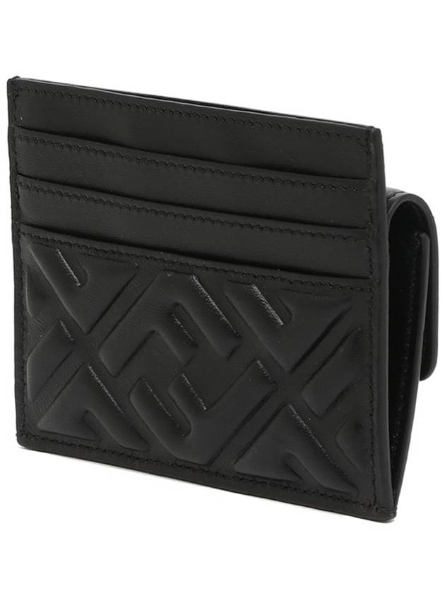FF Baguette Flap Card Wallet Black - FENDI - BALAAN 3