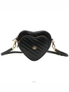 Black matelass chevron gold interlocking G mini heart shoulder bag 751628 - GUCCI - BALAAN 1