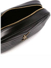 Lou Mini Leather Cross Bag Black - SAINT LAURENT - BALAAN 6