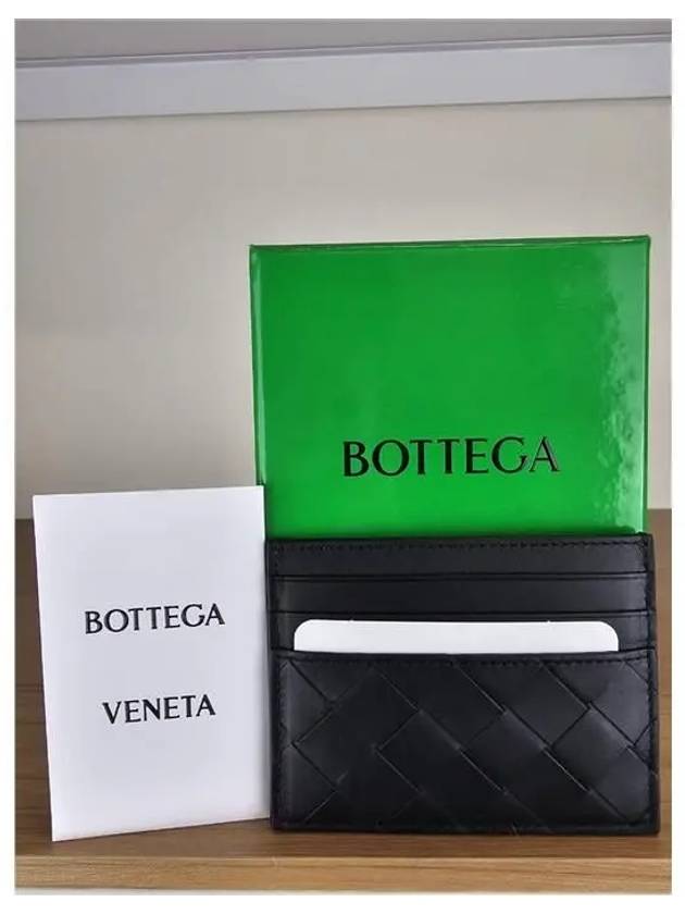 Intrecciato Leather Card Wallet Black - BOTTEGA VENETA - BALAAN 8