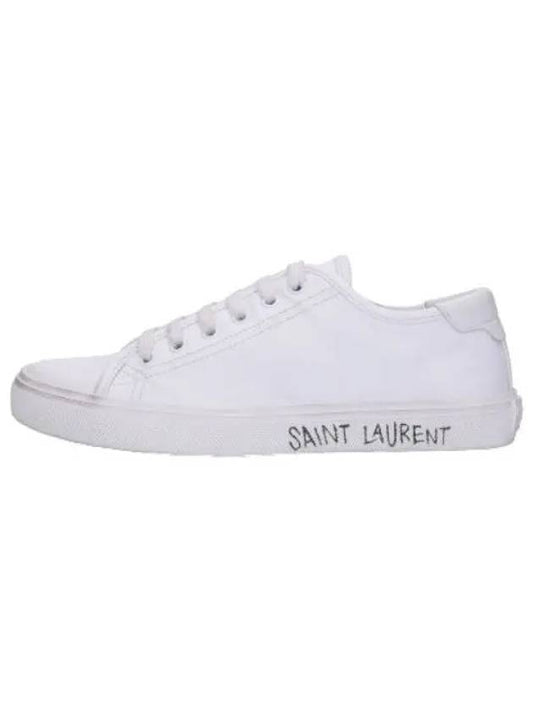 Malibu leather sneakers white - SAINT LAURENT - BALAAN 1