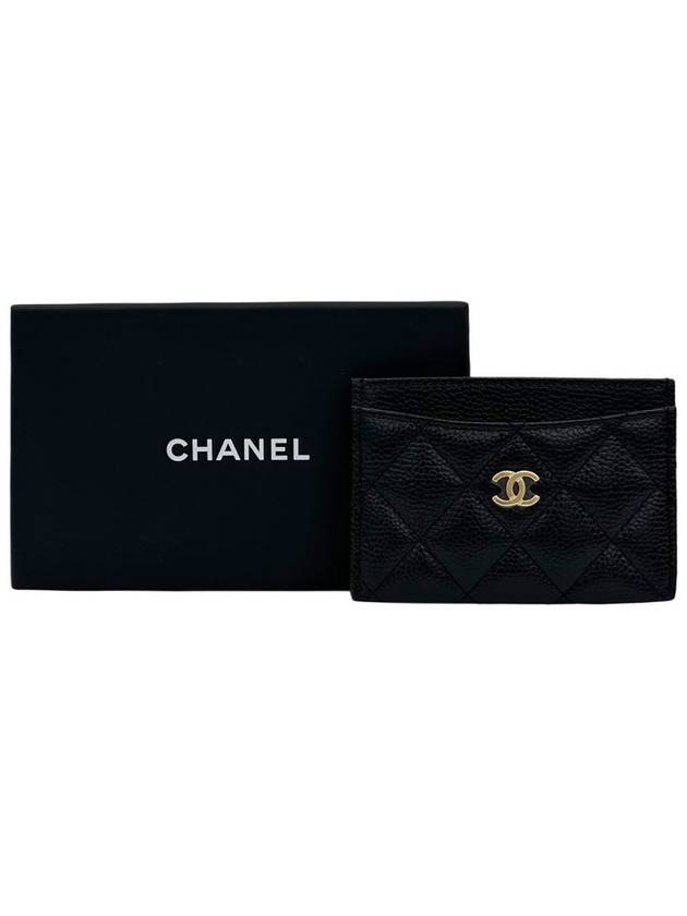 Classic Card Holder Caviar Gold AP0213 - CHANEL - BALAAN 1