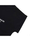 Logo Print Cropped Cotton Short Sleeve T-Shirt Black - BALMAIN - BALAAN 6