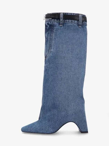 Denim Open Knee Bridge Boots Washed Blue COPSH50202WASBLU - COPERNI - BALAAN 1