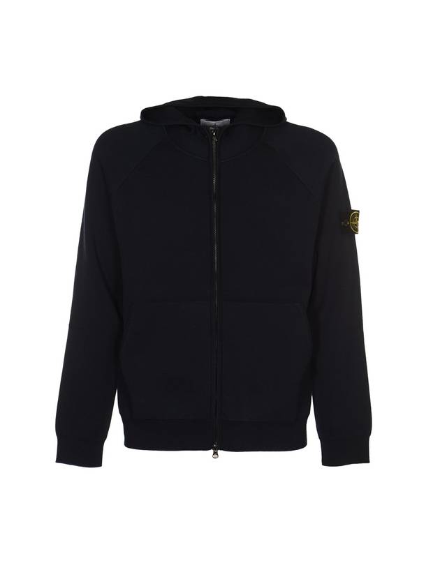 Wappen Patch Cotton Hooded Jacket Navy - STONE ISLAND - BALAAN 2