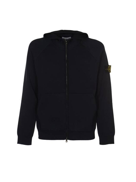 Wappen Patch Cotton Hooded Jacket Navy - STONE ISLAND - BALAAN 1