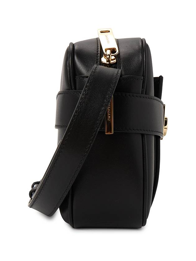 Calfskin Leather Camera Shoulder Bag Black - SALVATORE FERRAGAMO - BALAAN 3