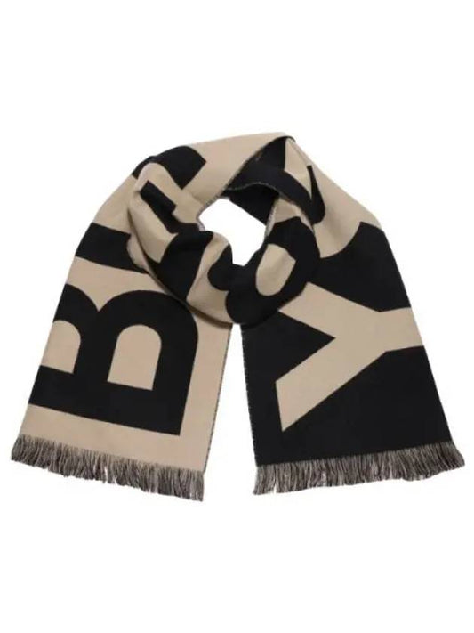 logo wool jacquard scarf women - BURBERRY - BALAAN 1