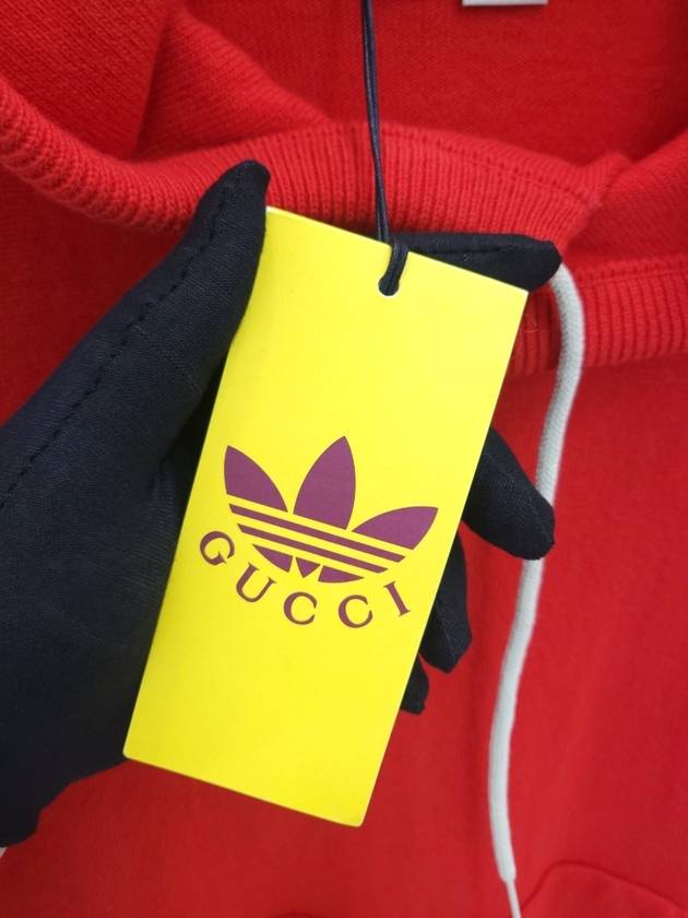 Adidas logo embroidered wool knit hoodie M - GUCCI - BALAAN 3