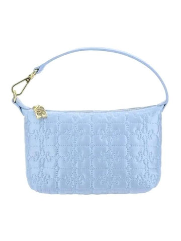 Butterfly Top Handle Bag Light Blue - GANNI - BALAAN 1