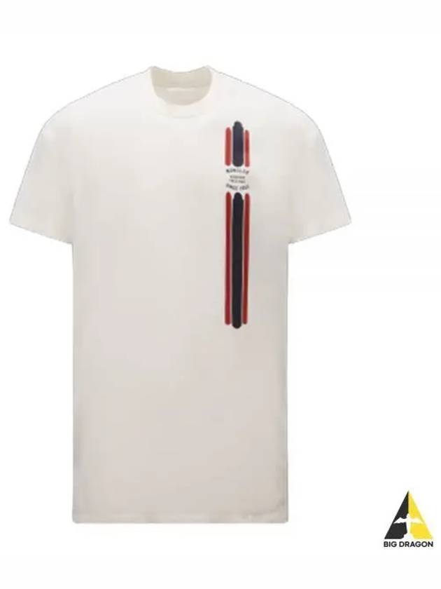 Logo 8C00024 M2643 034 Men s Crew Neck Short Sleeve T Shirt Slim Fit - MONCLER - BALAAN 1