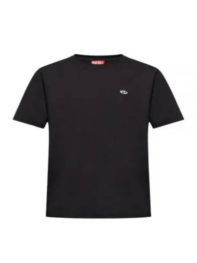 T Just Doval PJ Oval D Patch Short Sleeve T Shirt Black - DIESEL - BALAAN 2