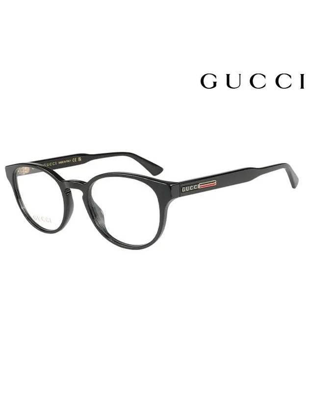 Eyewear Round Acetate Glasses Black - GUCCI - BALAAN.