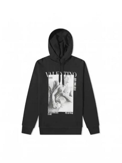 Archive Logo Printed Hoodie Black - VALENTINO - BALAAN 2