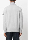 Lambswool Knit Cardigan Grey Melange - STONE ISLAND - BALAAN 5