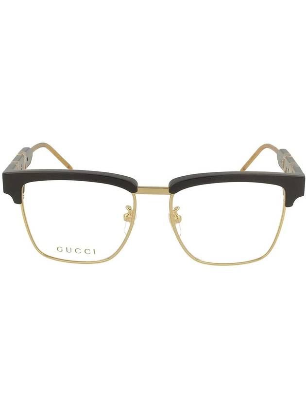 Eyewear Women's Logo Square Metal Glasses Gold Black - GUCCI - BALAAN 1