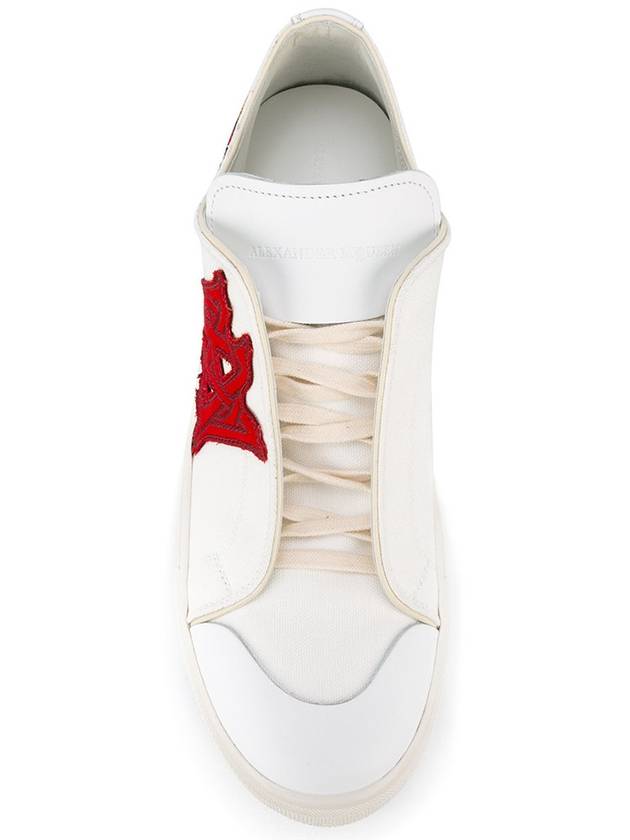 Logo Patch Low-Top Sneakers White - ALEXANDER MCQUEEN - BALAAN 5