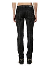 Men's Zebra Washing Zipper Detail Jeans Black - BALMAIN - BALAAN 5