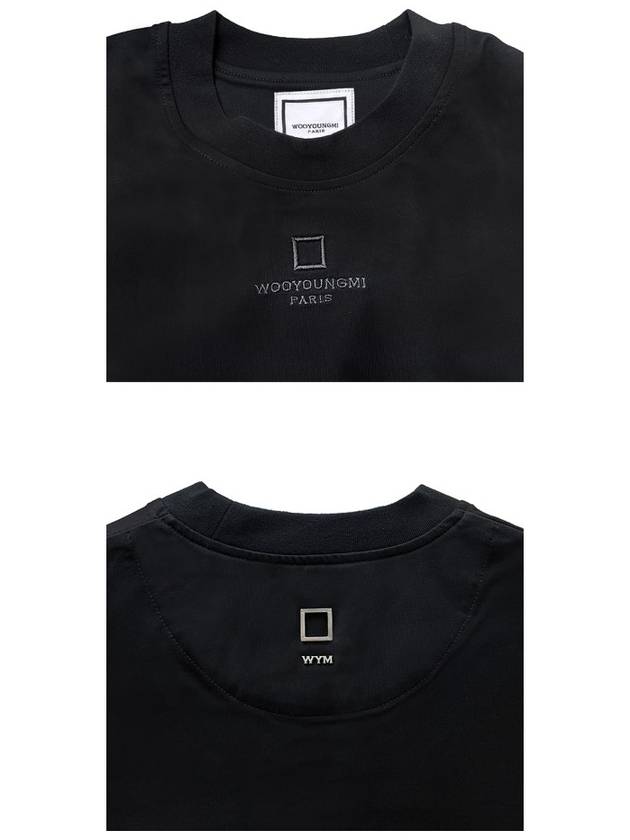 Logo Overfit Round Short Sleeve T Shirt Black Men s W243TS10718B TJ - WOOYOUNGMI - BALAAN 5