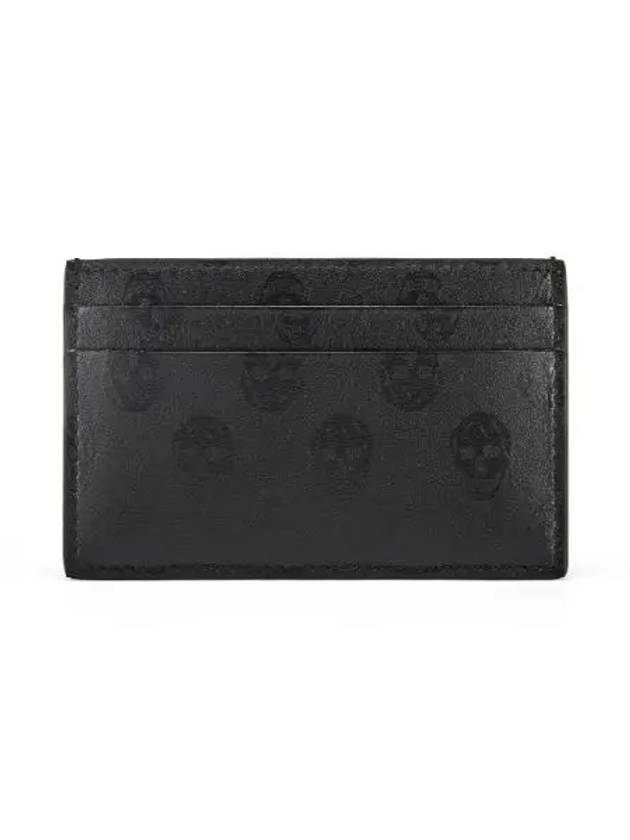 Skull Leather Card Wallet Black - ALEXANDER MCQUEEN - BALAAN 2