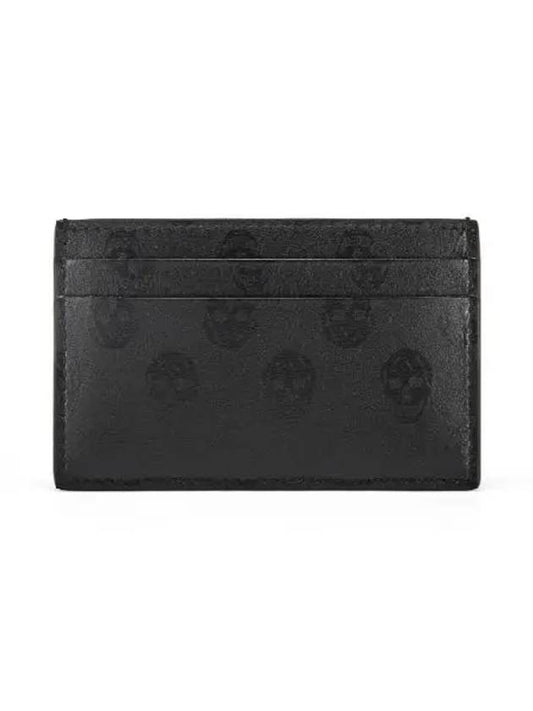 Skull Leather Card Wallet Black - ALEXANDER MCQUEEN - BALAAN 2