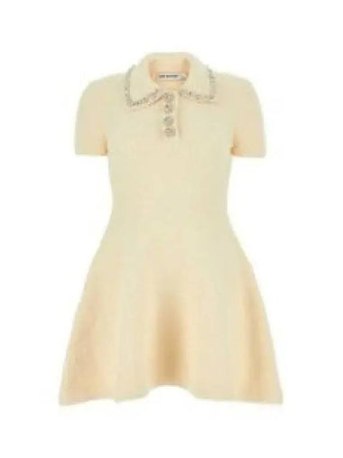 24 CREAM SOFT KNIT MINI DRESS RS24129SC 1219267 - SELF PORTRAIT - BALAAN 1