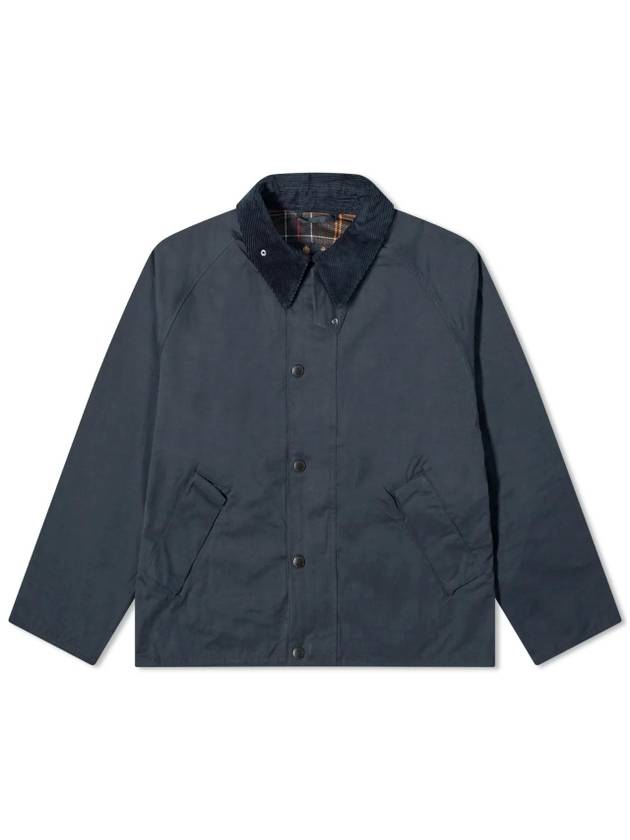 OS Transporter Casual Zip Up Jacket Navy - BARBOUR - BALAAN 1