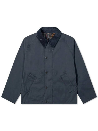 OS Transporter Casual Zip Up Jacket Navy - BARBOUR - BALAAN 1