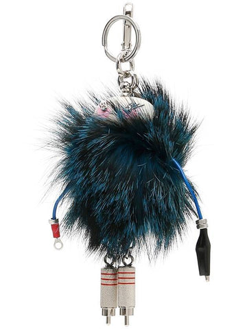 Robot Goat Fur Key Holder Green - PRADA - BALAAN.