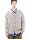 Men s M243OT03BE Tear Damage Collar Neck Button Cardigan Beige - CHANCE'S NOI - BALAAN 7