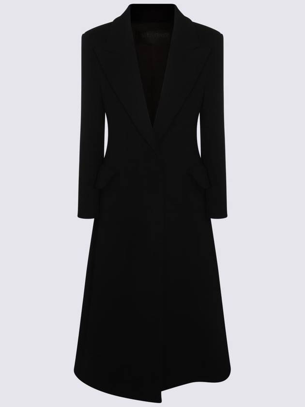 Valentino Garavani Black Wool Coat - VALENTINO - BALAAN 1