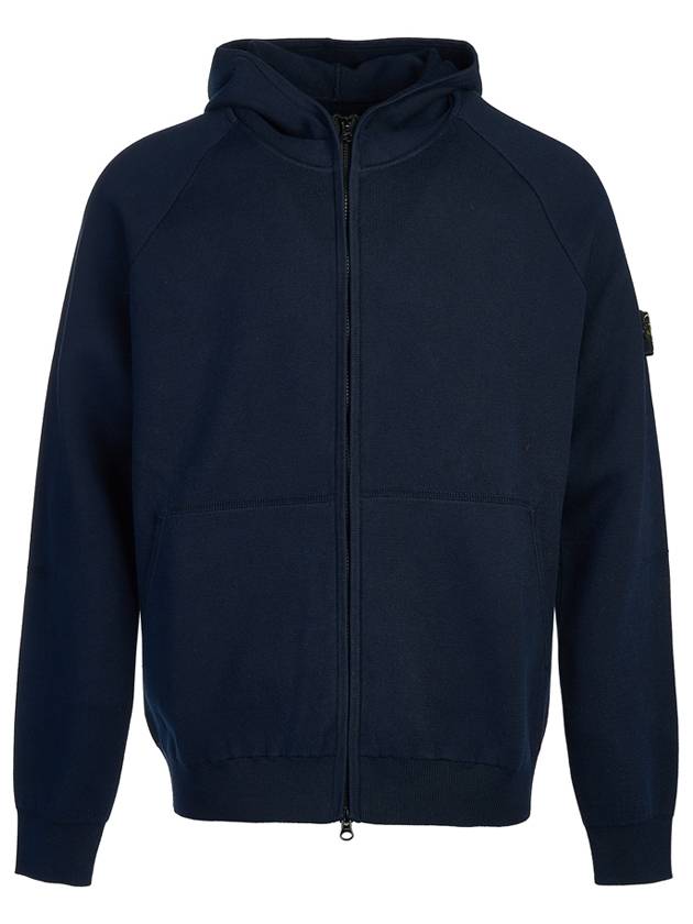 Wappen Patch Cotton Hooded Jacket Navy - STONE ISLAND - BALAAN 2