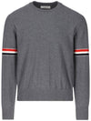 Men's Wool Relaxed Pullover Knit Top Med Grey - THOM BROWNE - BALAAN 2