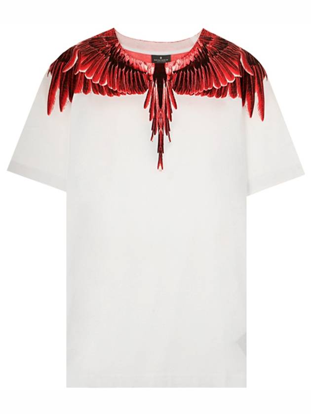 Red Wings Short Sleeve T-shirt White - MARCELO BURLON - BALAAN 2