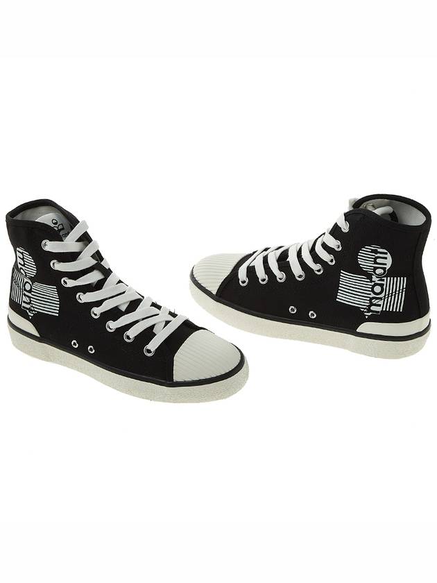 Women's Benkeenh Logo High Top Sneakers Black - ISABEL MARANT - BALAAN 7